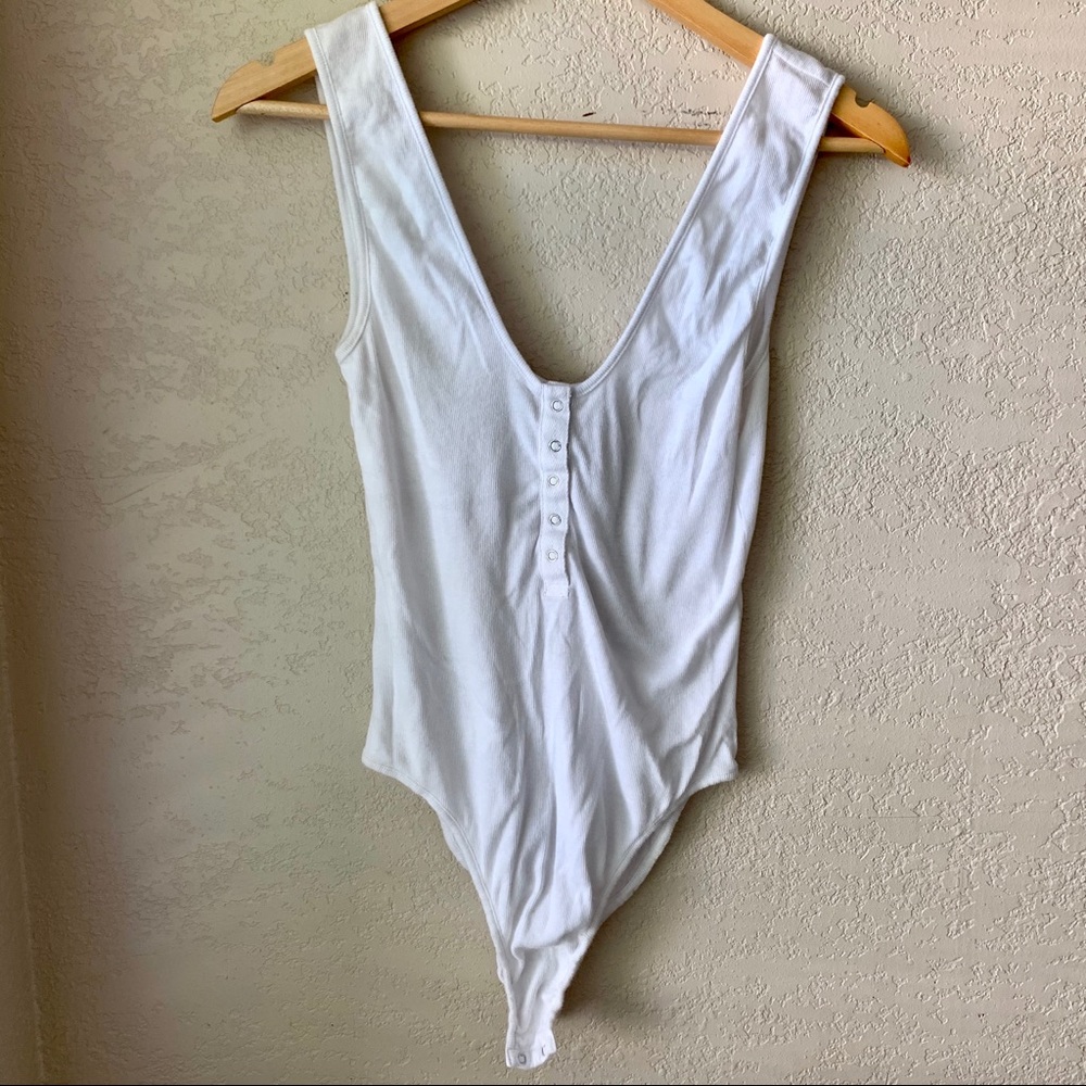 White ribbed body suit!
